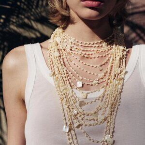 🔥ZARA SHELL & BEAD NECKLACE - BNWOT - FABULOUS💓